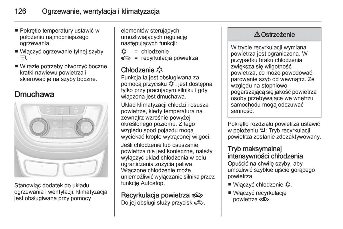 Opel Mokka instrukcja obslugi / page 128