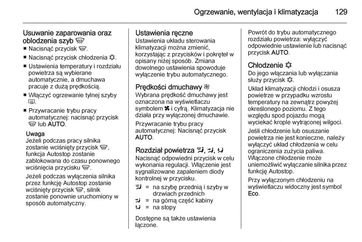 Opel Mokka instrukcja obslugi / page 131