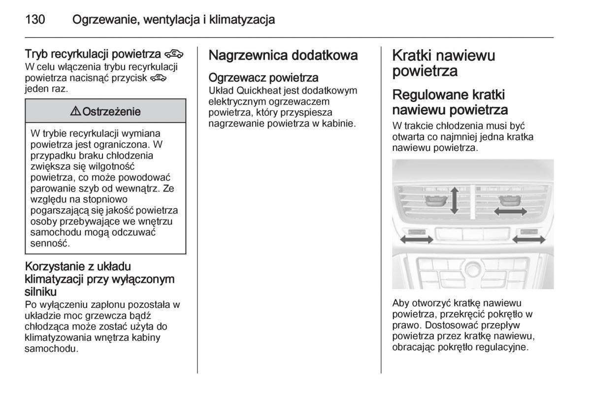 Opel Mokka instrukcja obslugi / page 132