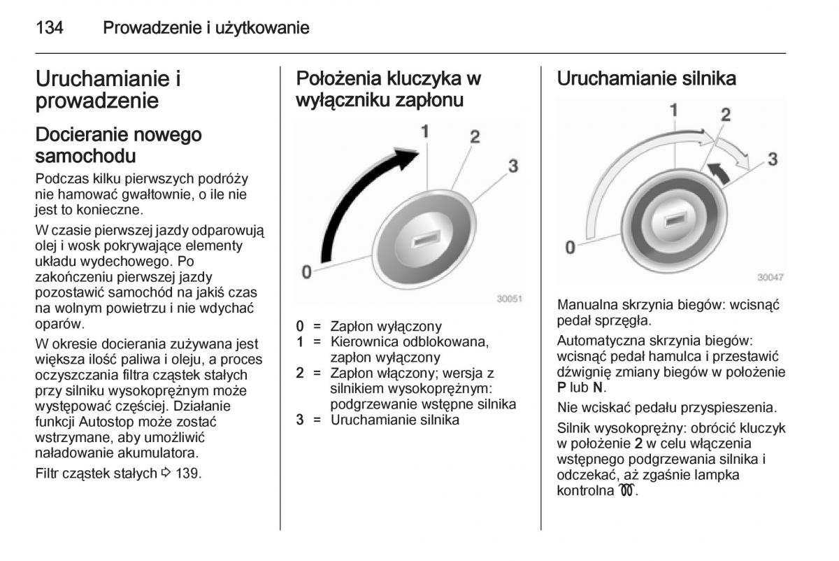 Opel Mokka instrukcja obslugi / page 136