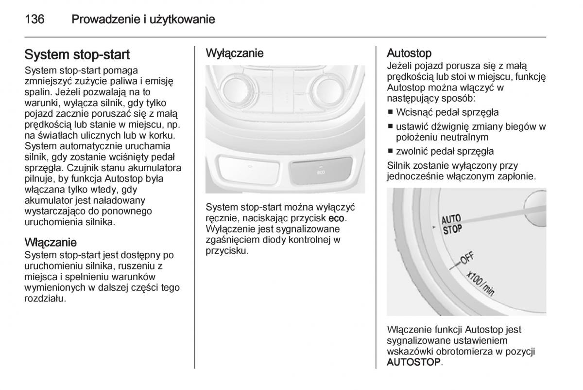 Opel Mokka instrukcja obslugi / page 138