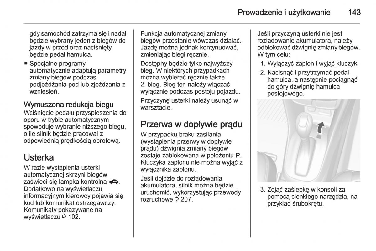 Opel Mokka instrukcja obslugi / page 145