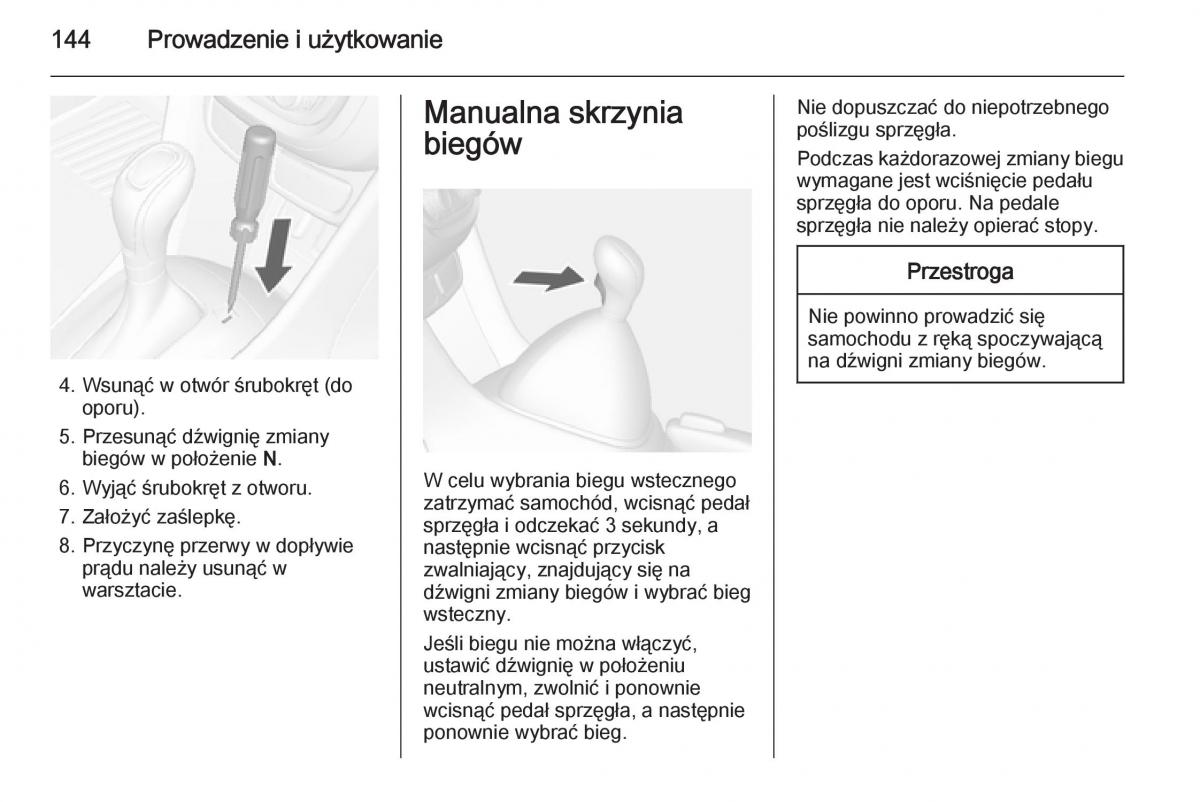 Opel Mokka instrukcja obslugi / page 146