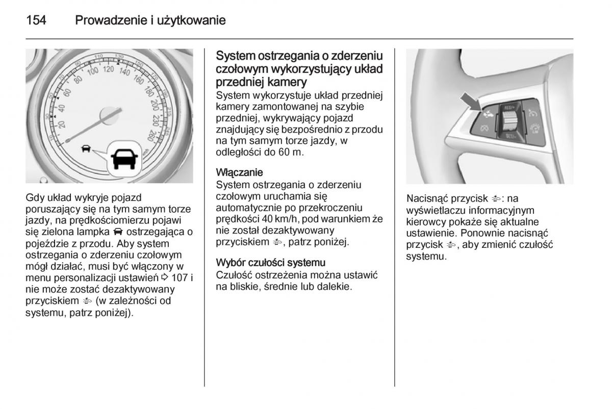 Opel Mokka instrukcja obslugi / page 156