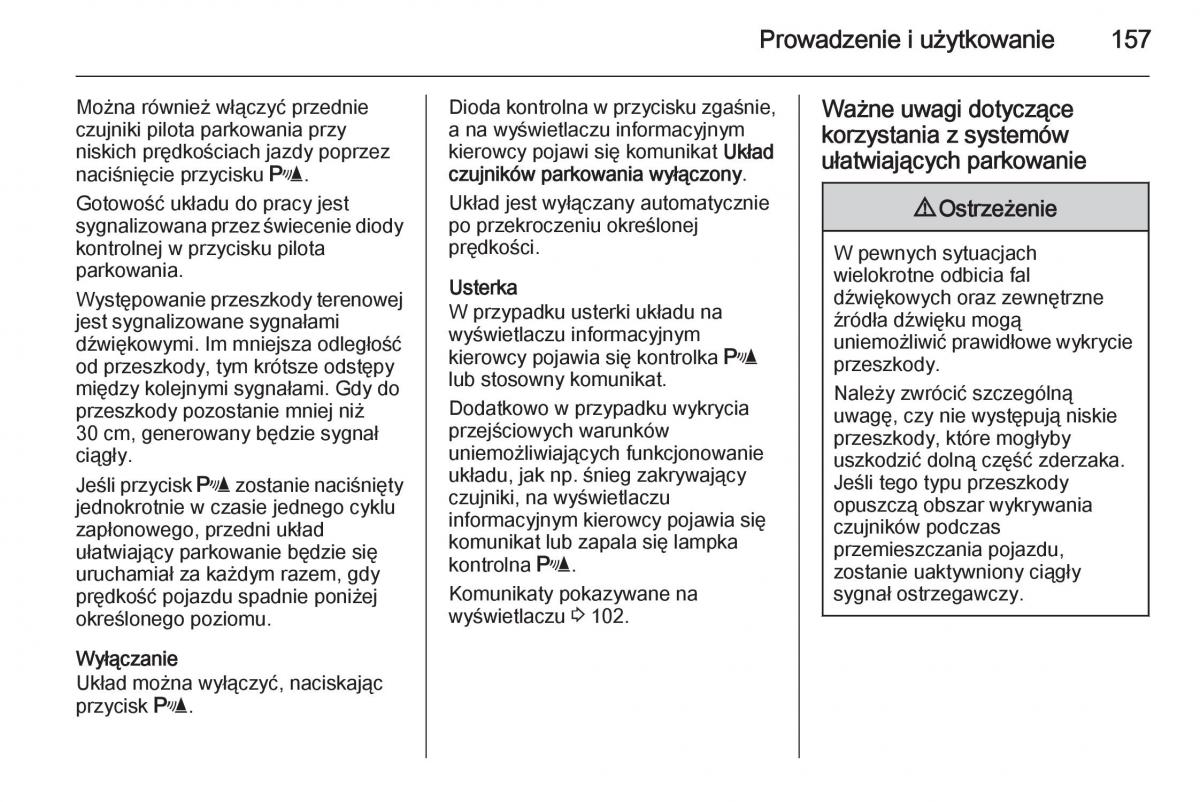 Opel Mokka instrukcja obslugi / page 159