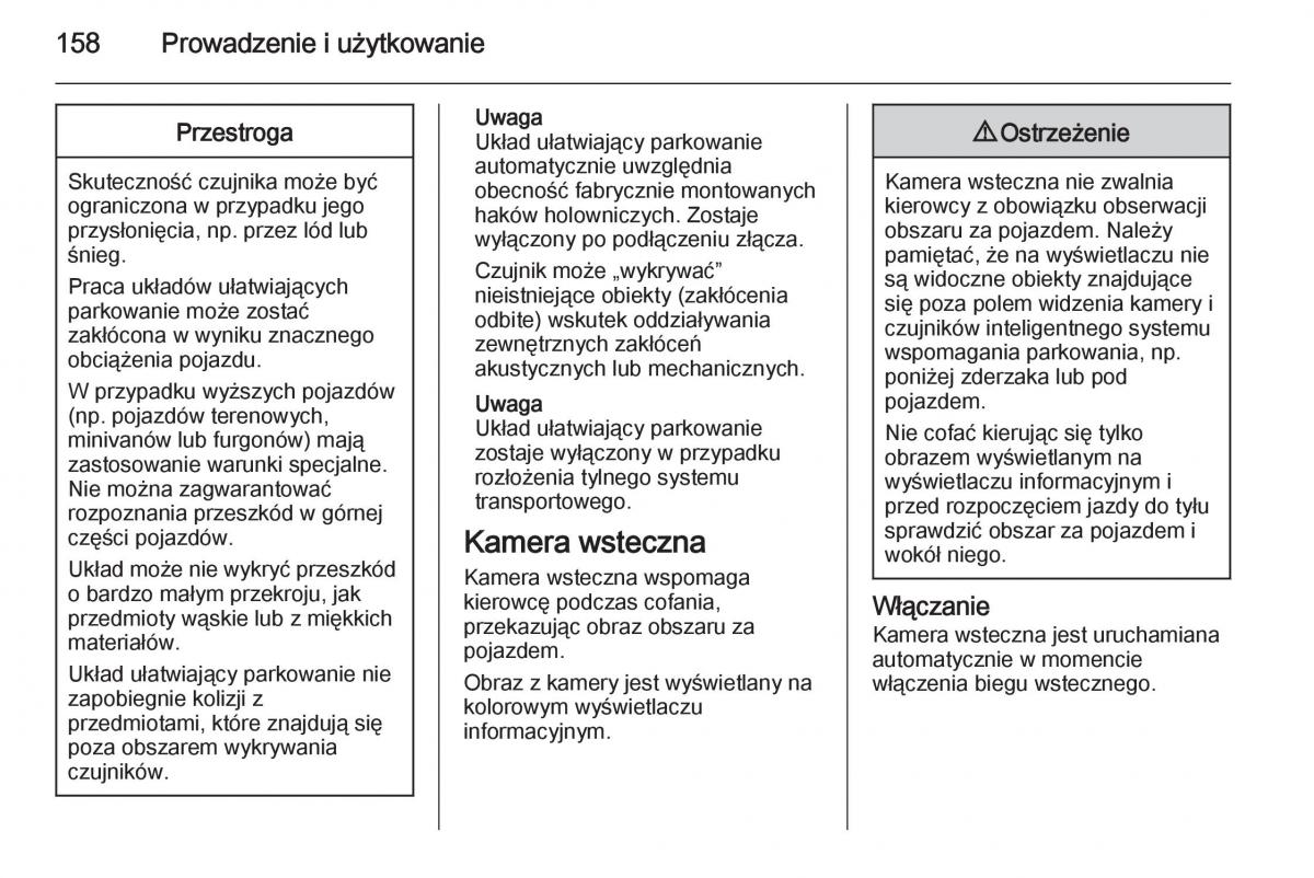 Opel Mokka instrukcja obslugi / page 160