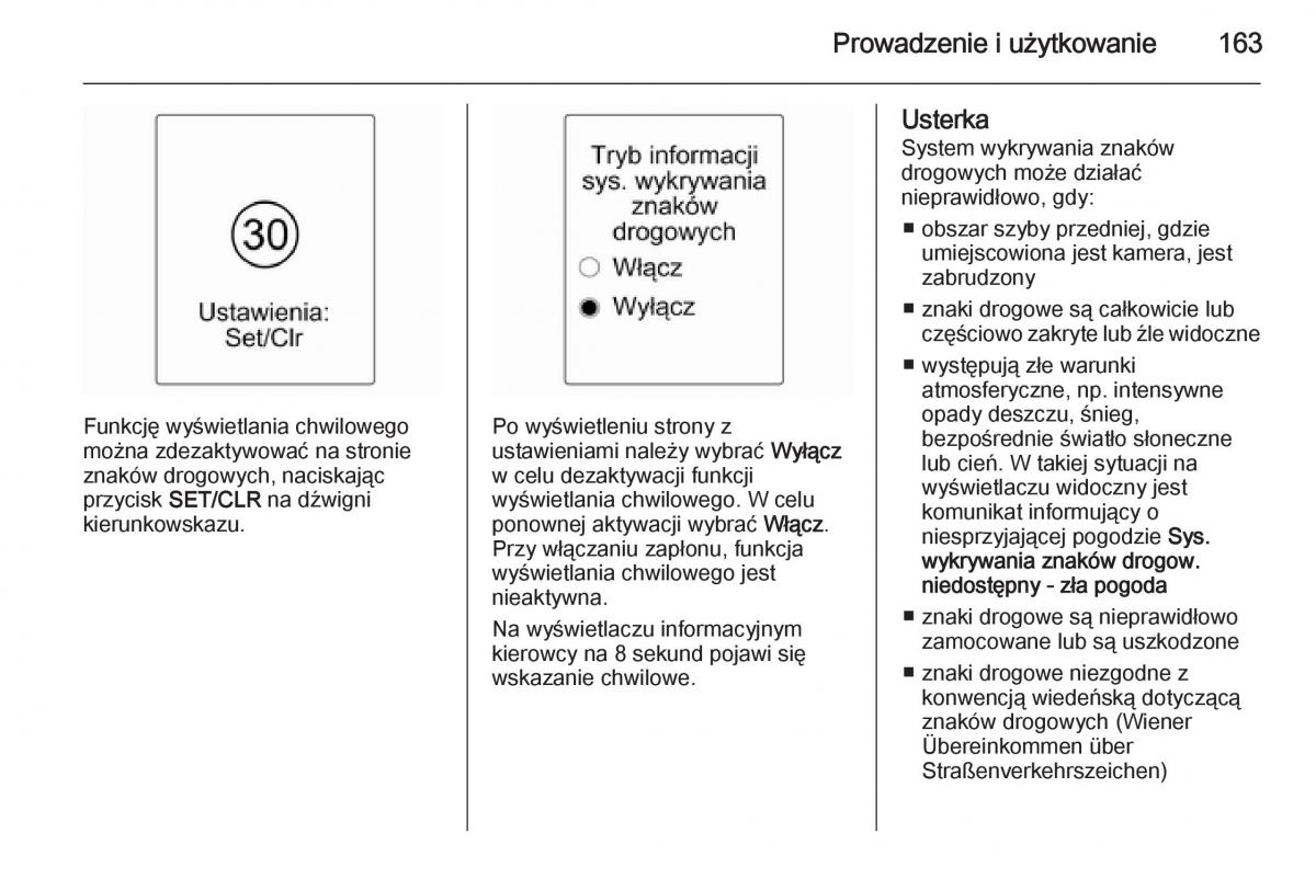 Opel Mokka instrukcja obslugi / page 165