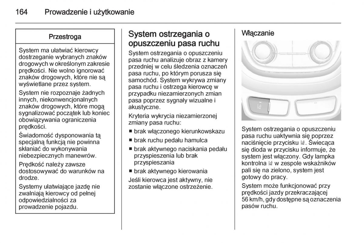 Opel Mokka instrukcja obslugi / page 166