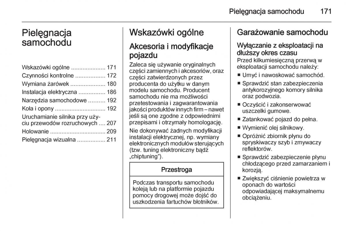 Opel Mokka instrukcja obslugi / page 173