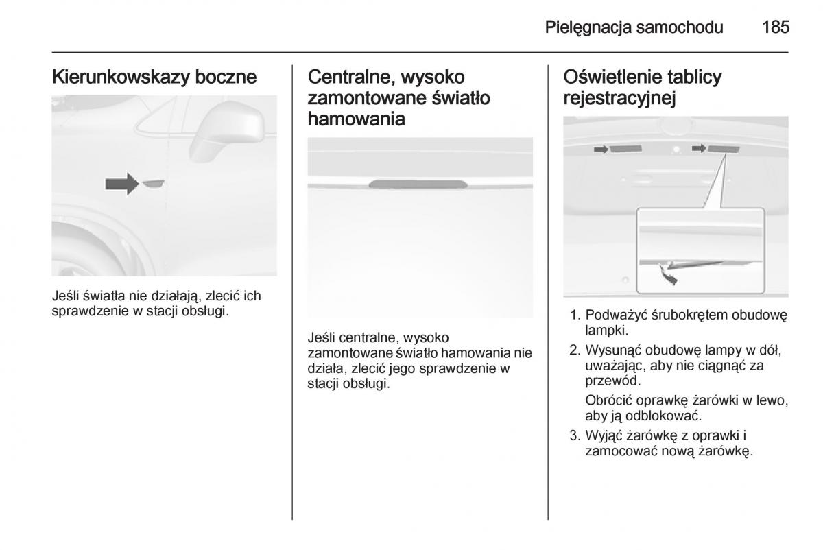 Opel Mokka instrukcja obslugi / page 187