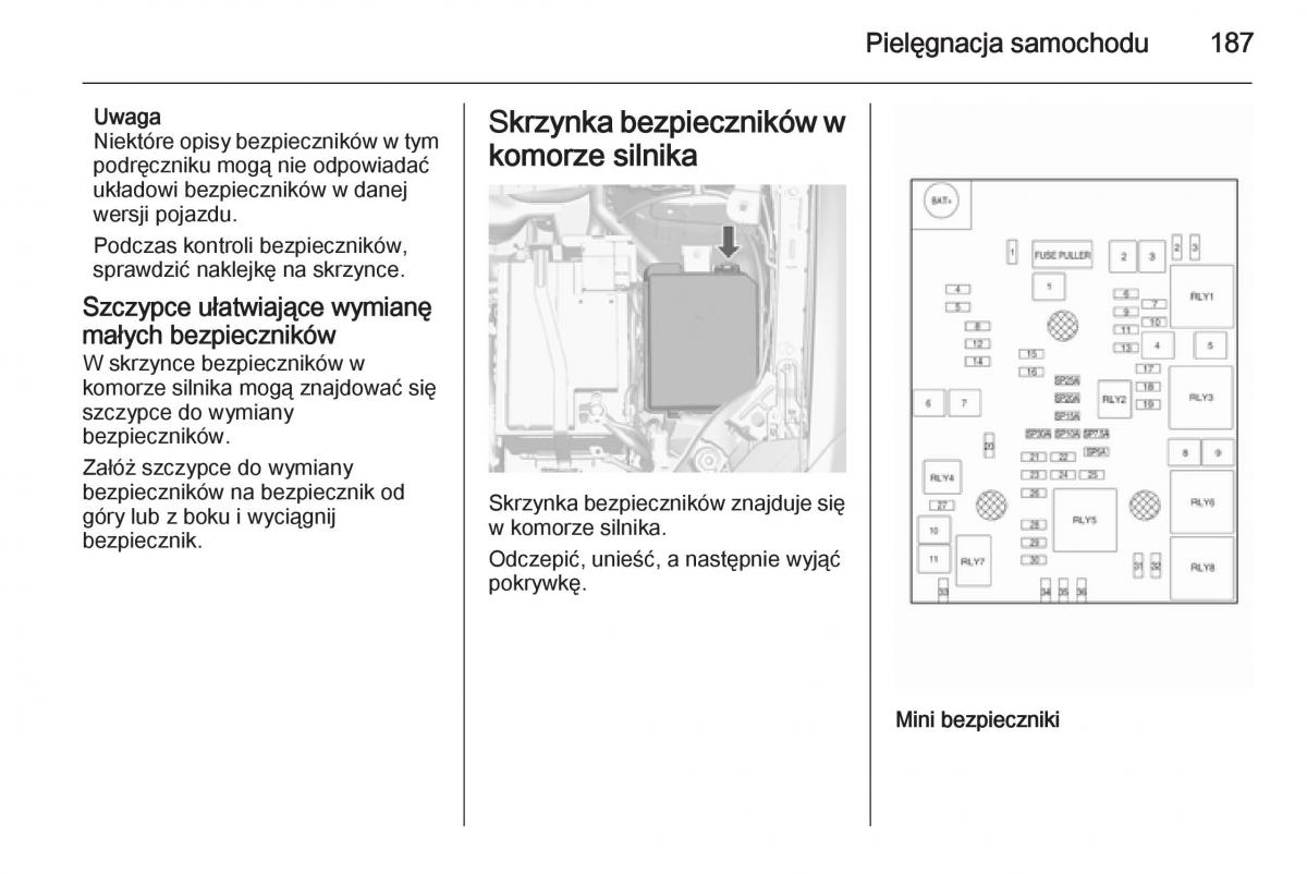 Opel Mokka instrukcja obslugi / page 189