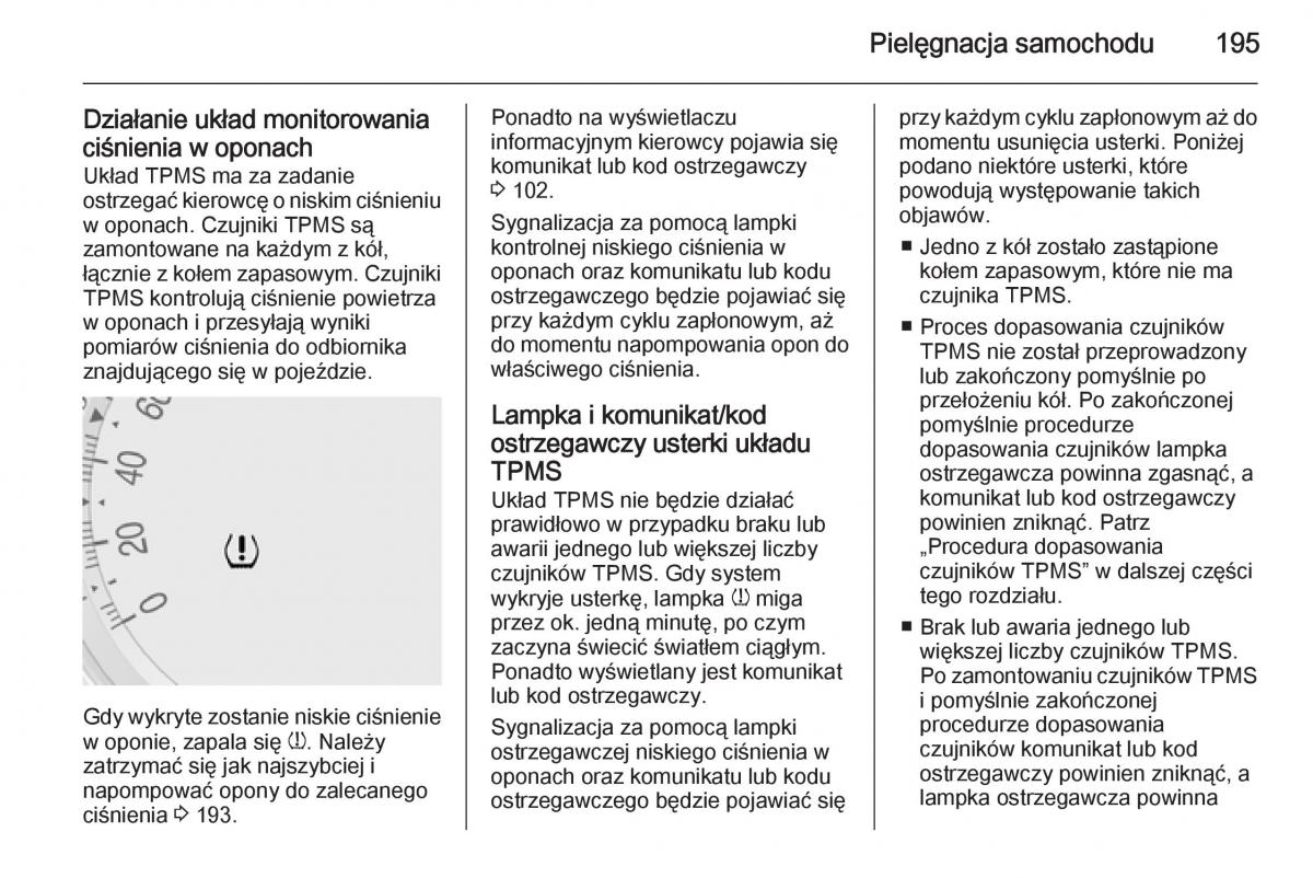 Opel Mokka instrukcja obslugi / page 197