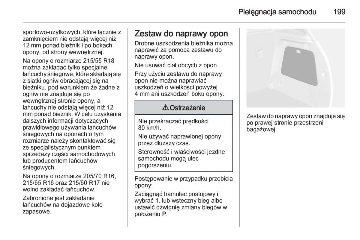 Opel Mokka instrukcja obslugi / page 201