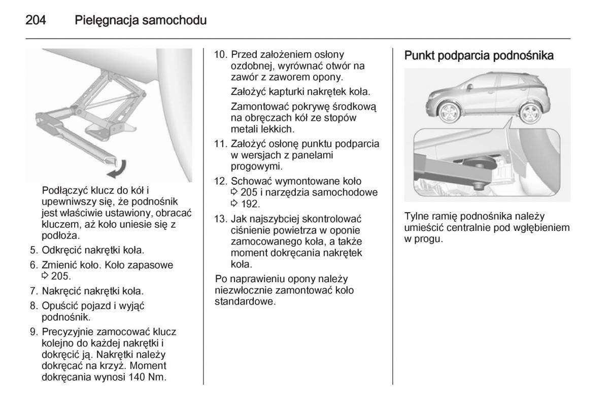 Opel Mokka instrukcja obslugi / page 206