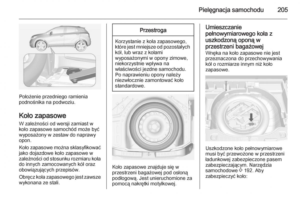 Opel Mokka instrukcja obslugi / page 207