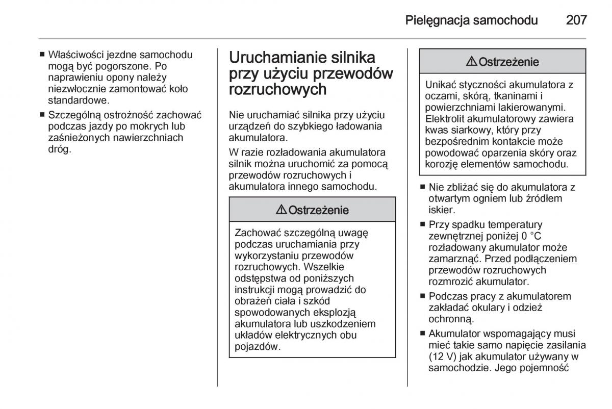 Opel Mokka instrukcja obslugi / page 209