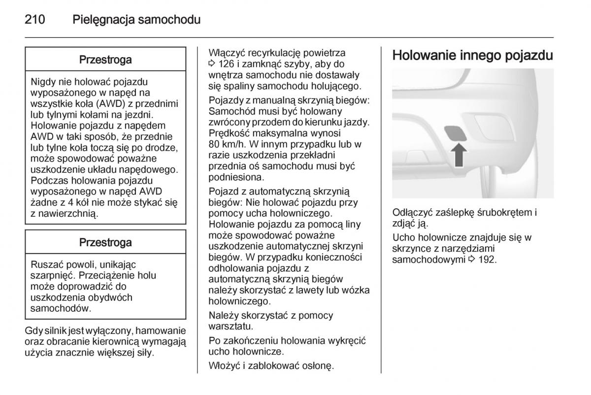 Opel Mokka instrukcja obslugi / page 212