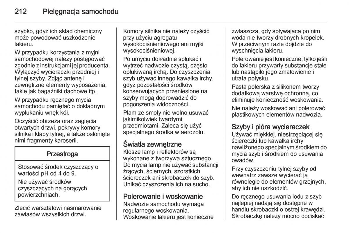 Opel Mokka instrukcja obslugi / page 214