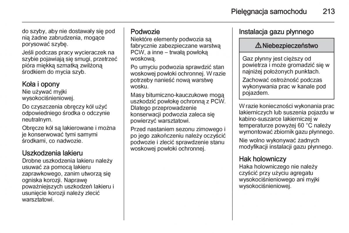 Opel Mokka instrukcja obslugi / page 215