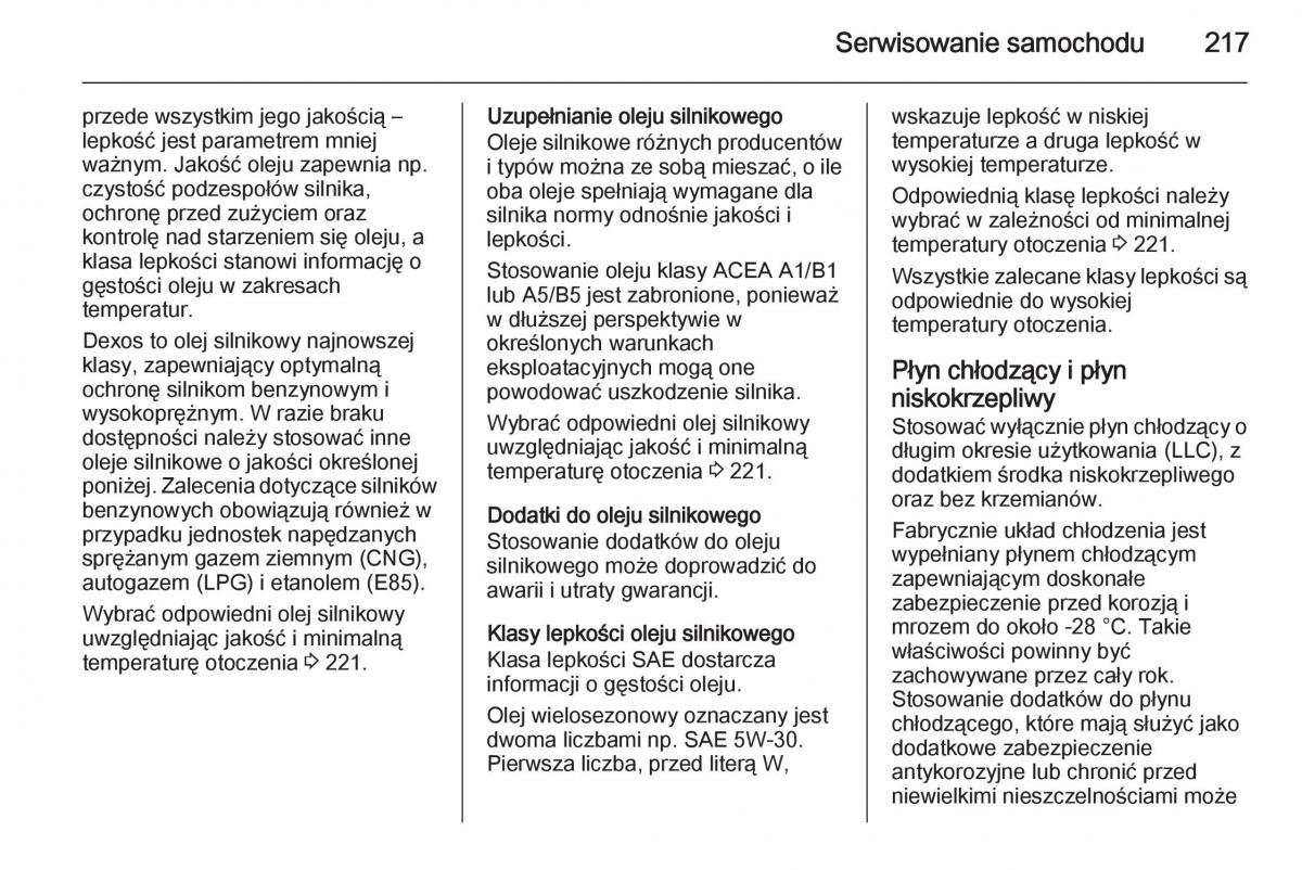 Opel Mokka instrukcja obslugi / page 219