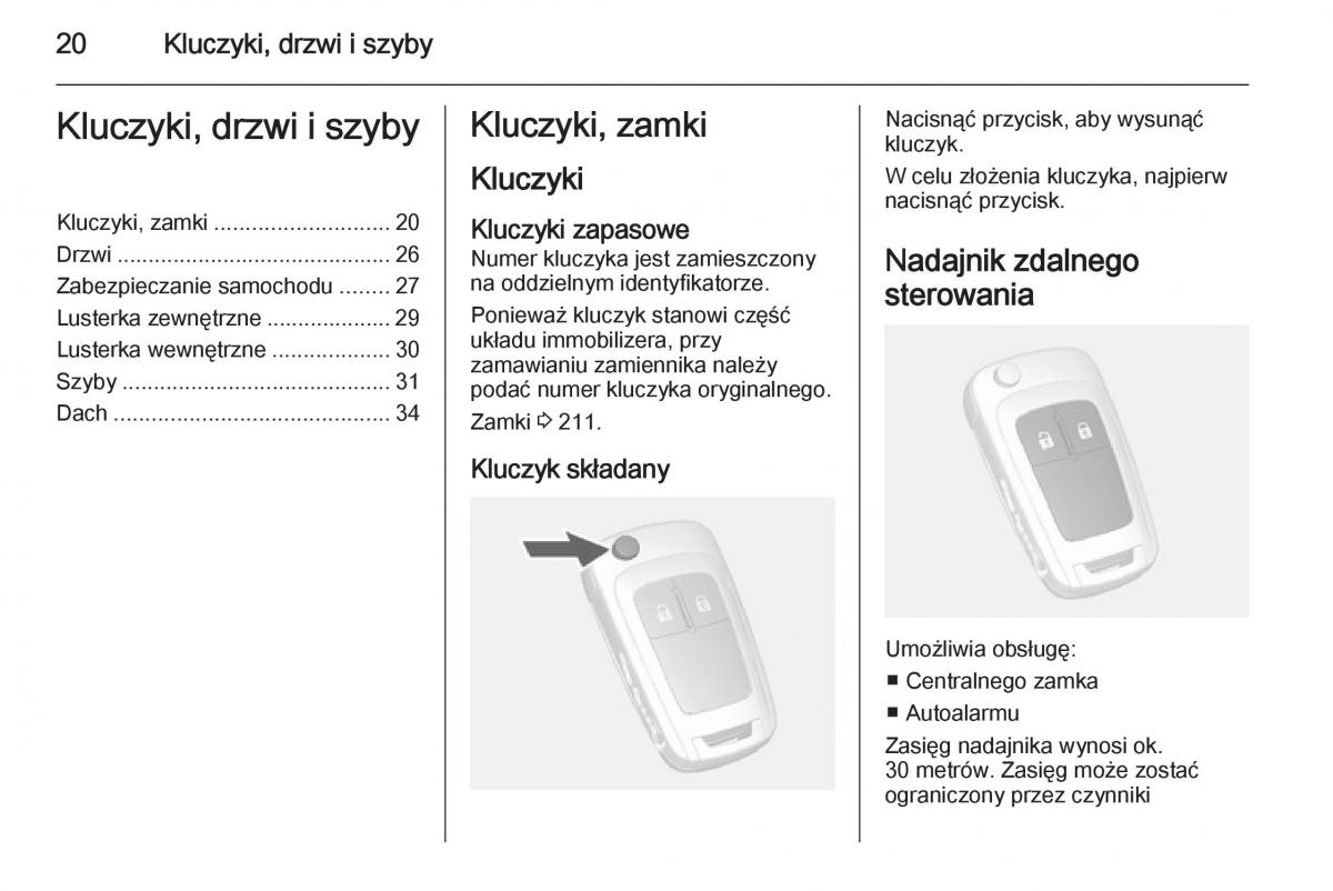 Opel Mokka instrukcja obslugi / page 22