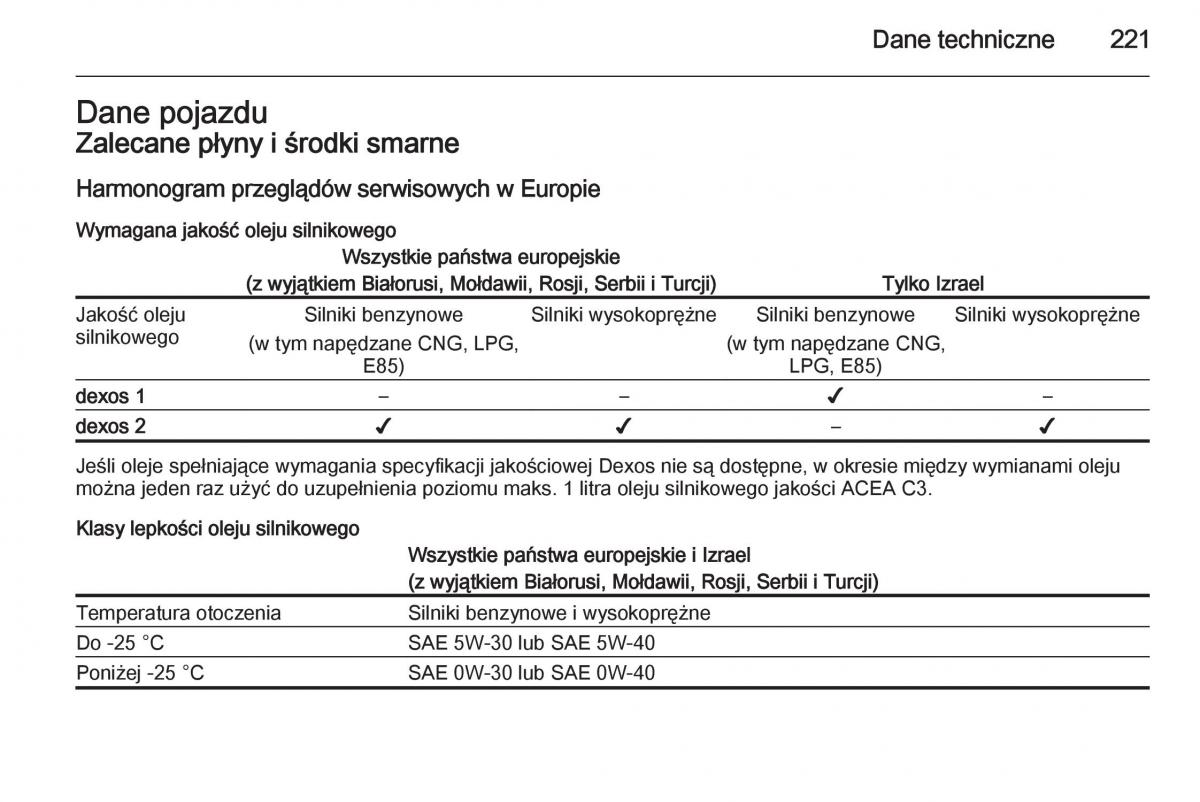 Opel Mokka instrukcja obslugi / page 223