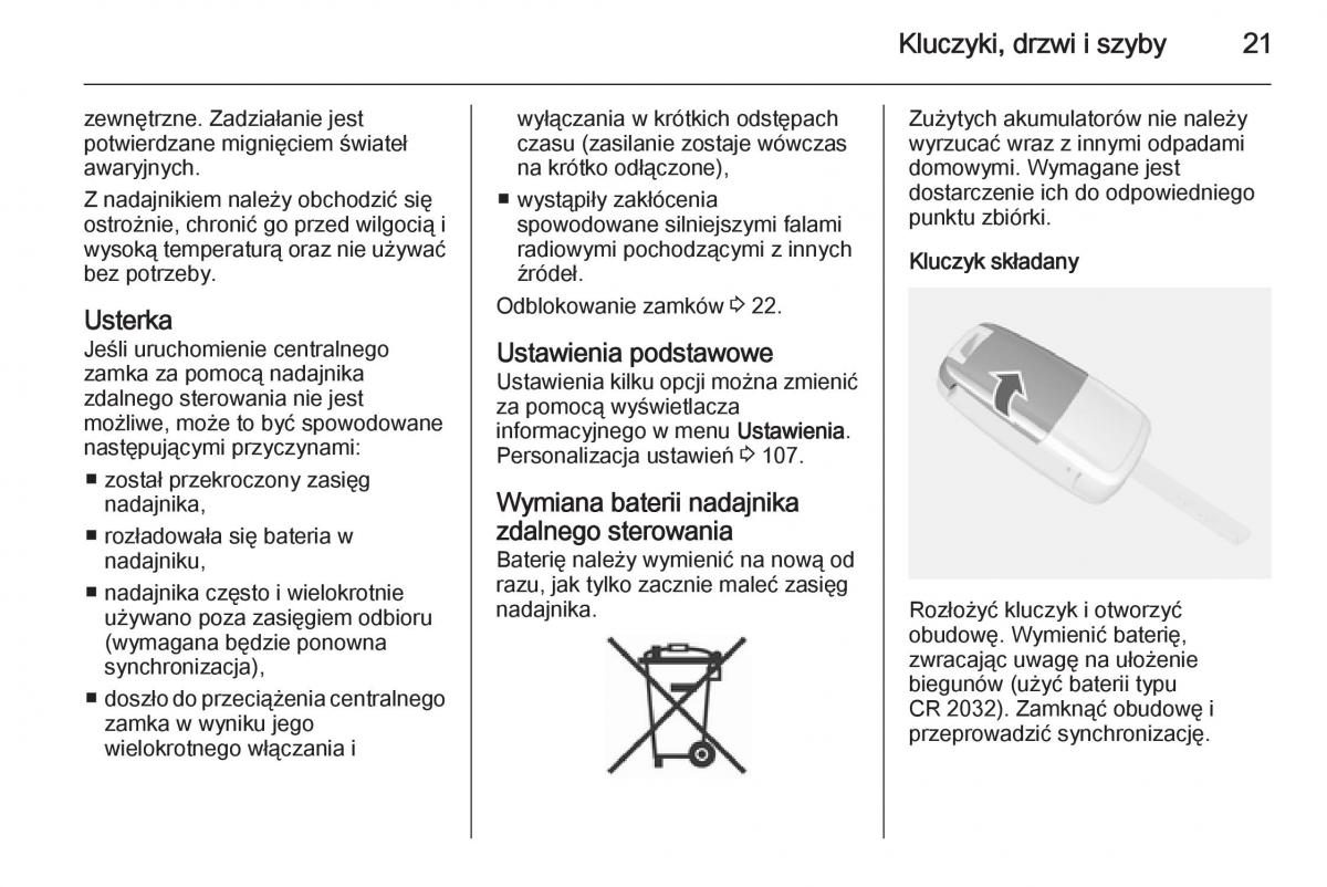 Opel Mokka instrukcja obslugi / page 23