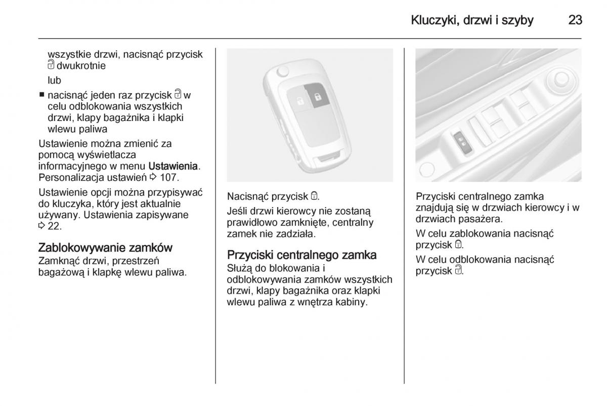 Opel Mokka instrukcja obslugi / page 25