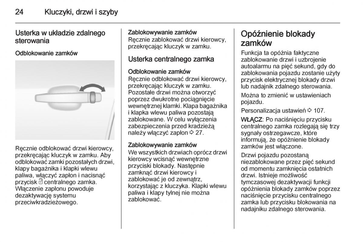 Opel Mokka instrukcja obslugi / page 26