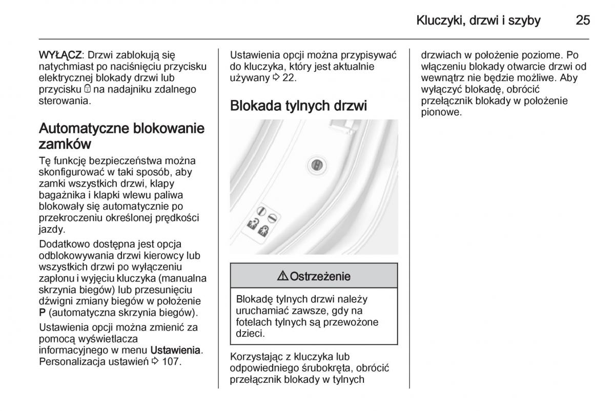 Opel Mokka instrukcja obslugi / page 27