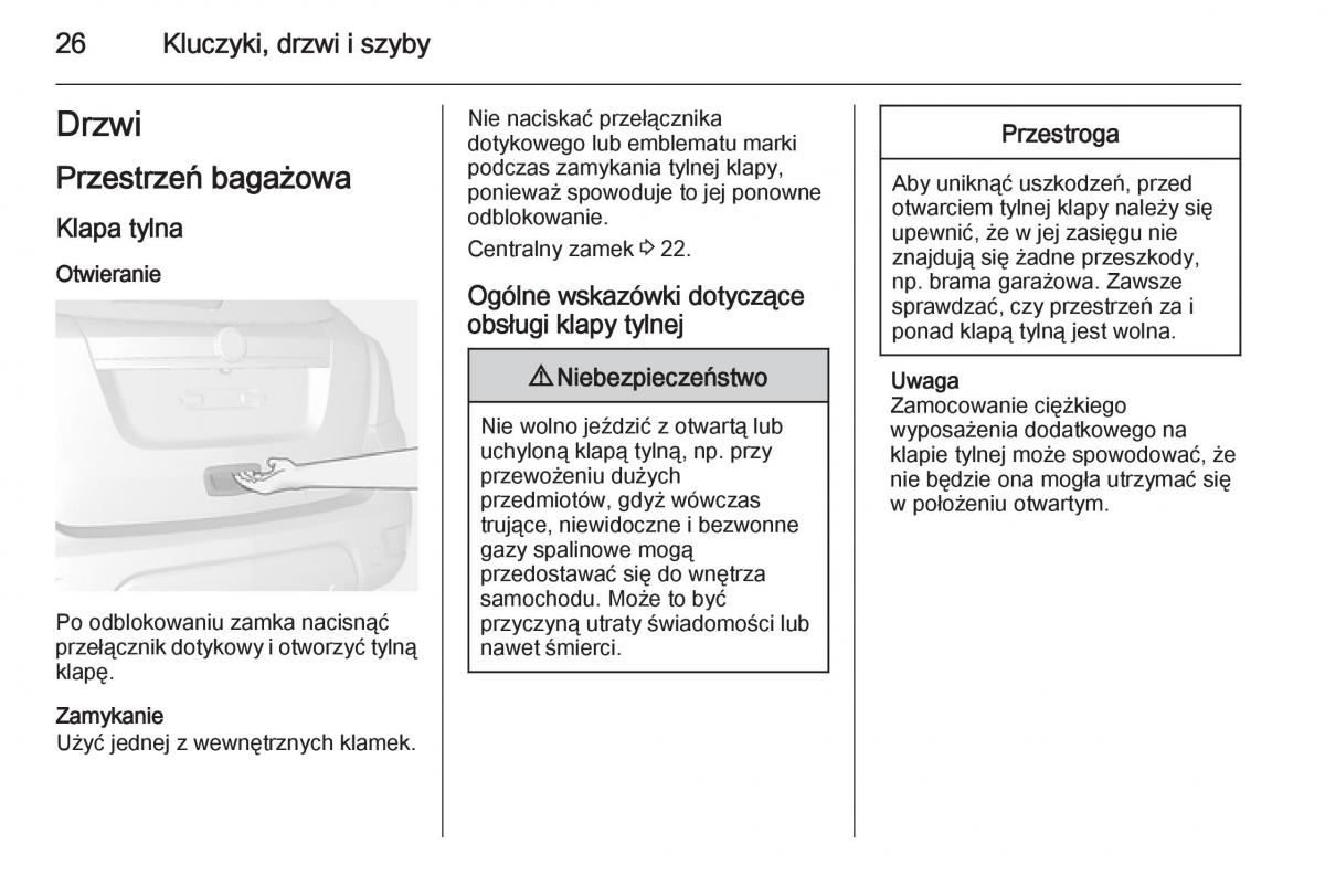 Opel Mokka instrukcja obslugi / page 28