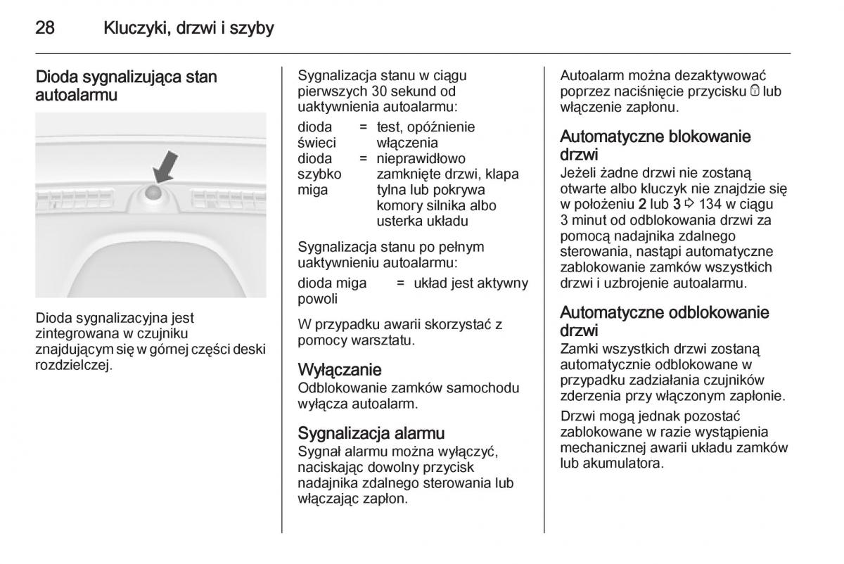 Opel Mokka instrukcja obslugi / page 30