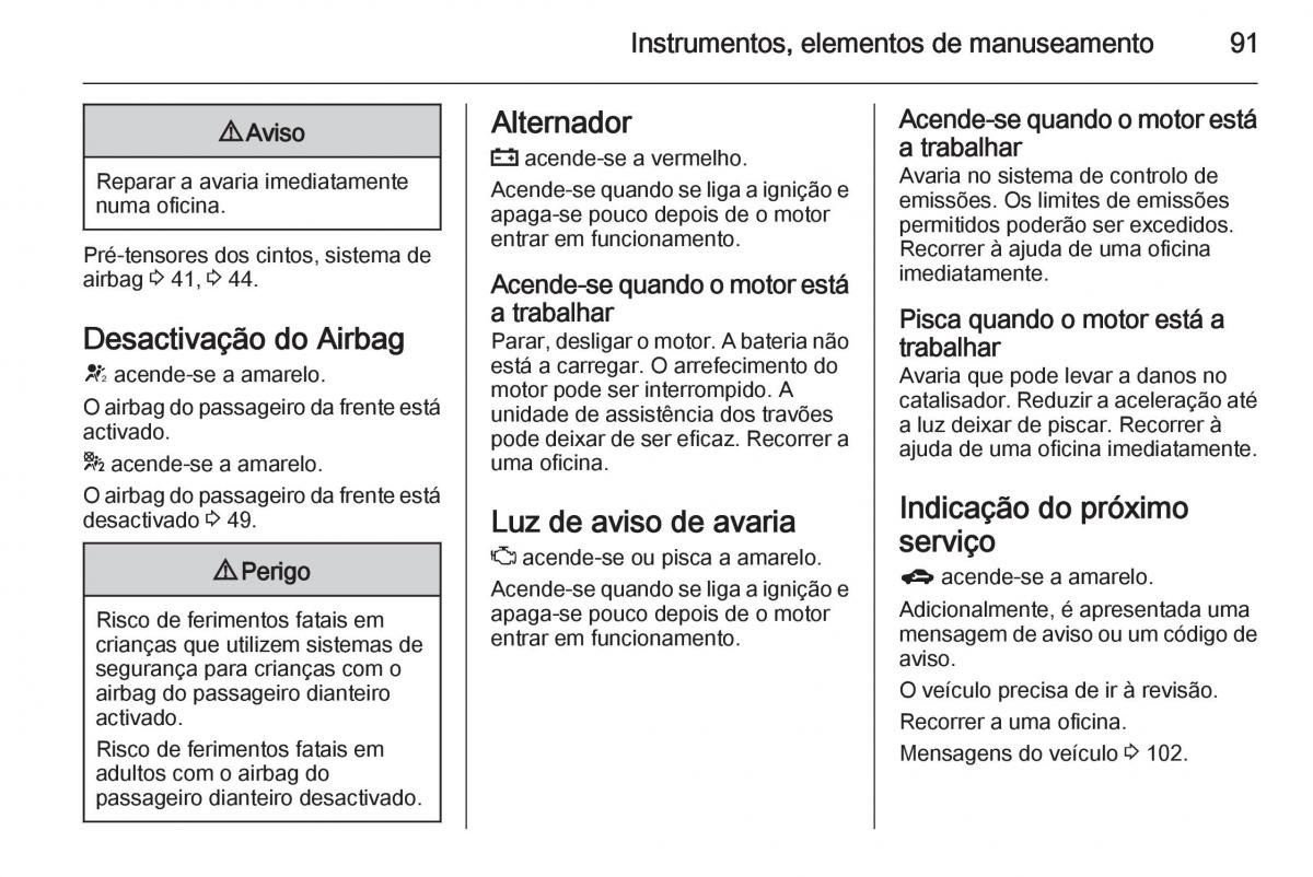 Opel Mokka manual del propietario / page 93