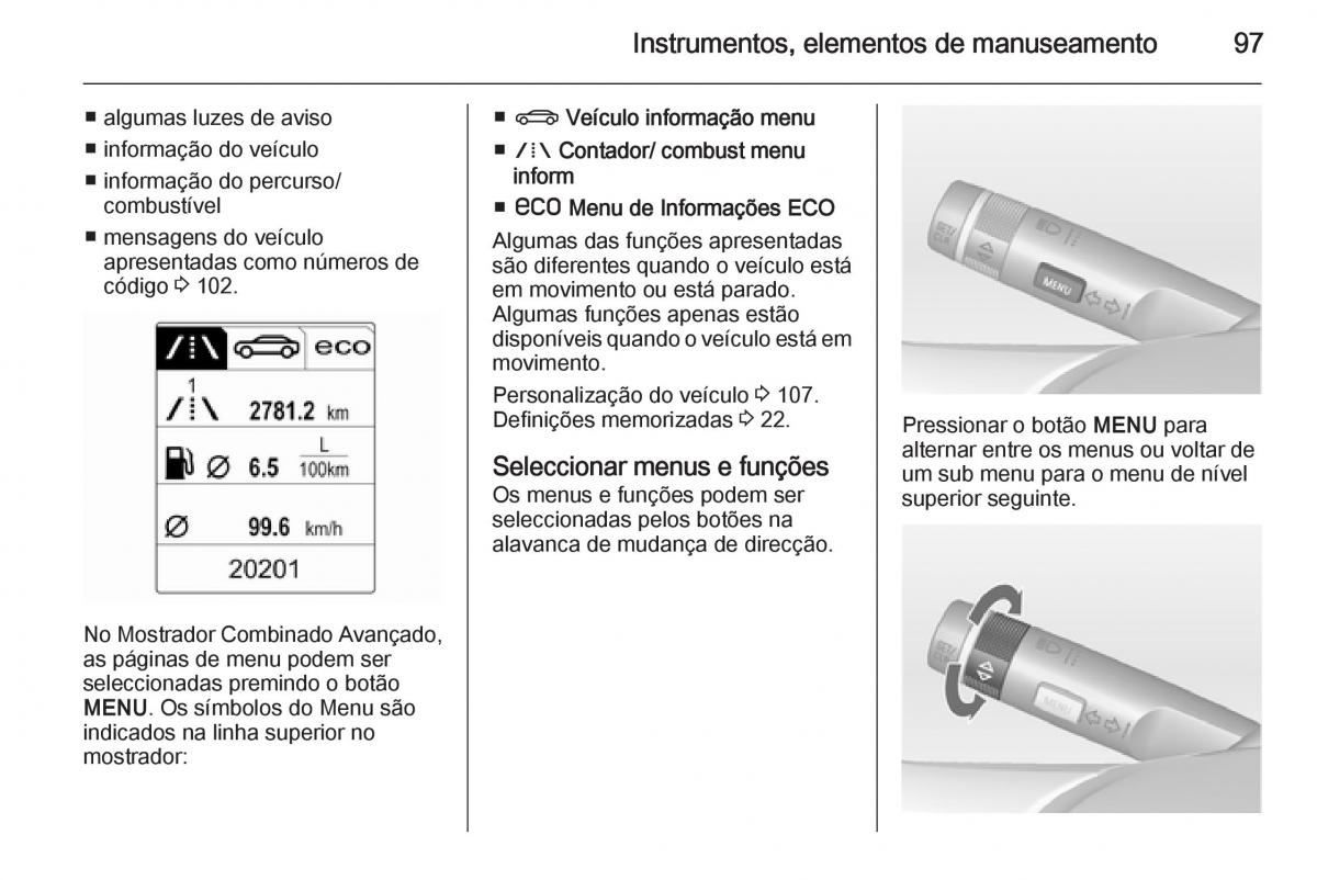 Opel Mokka manual del propietario / page 99