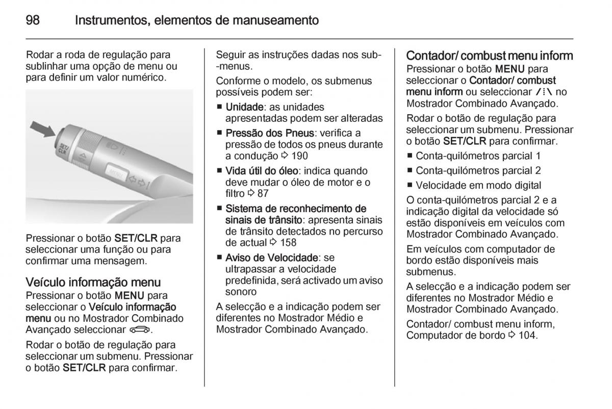 Opel Mokka manual del propietario / page 100