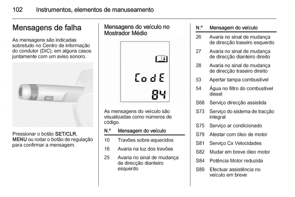 Opel Mokka manual del propietario / page 104