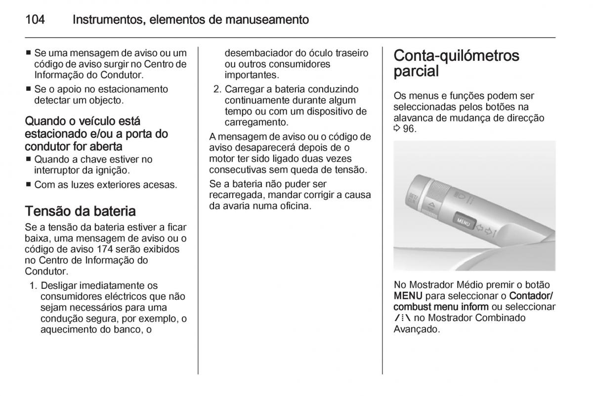 Opel Mokka manual del propietario / page 106