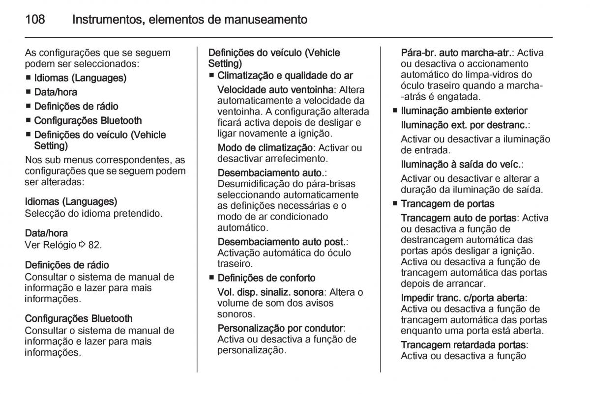 Opel Mokka manual del propietario / page 110