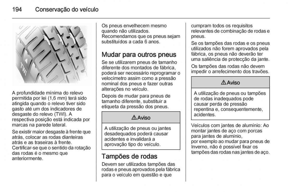 Opel Mokka manual del propietario / page 196