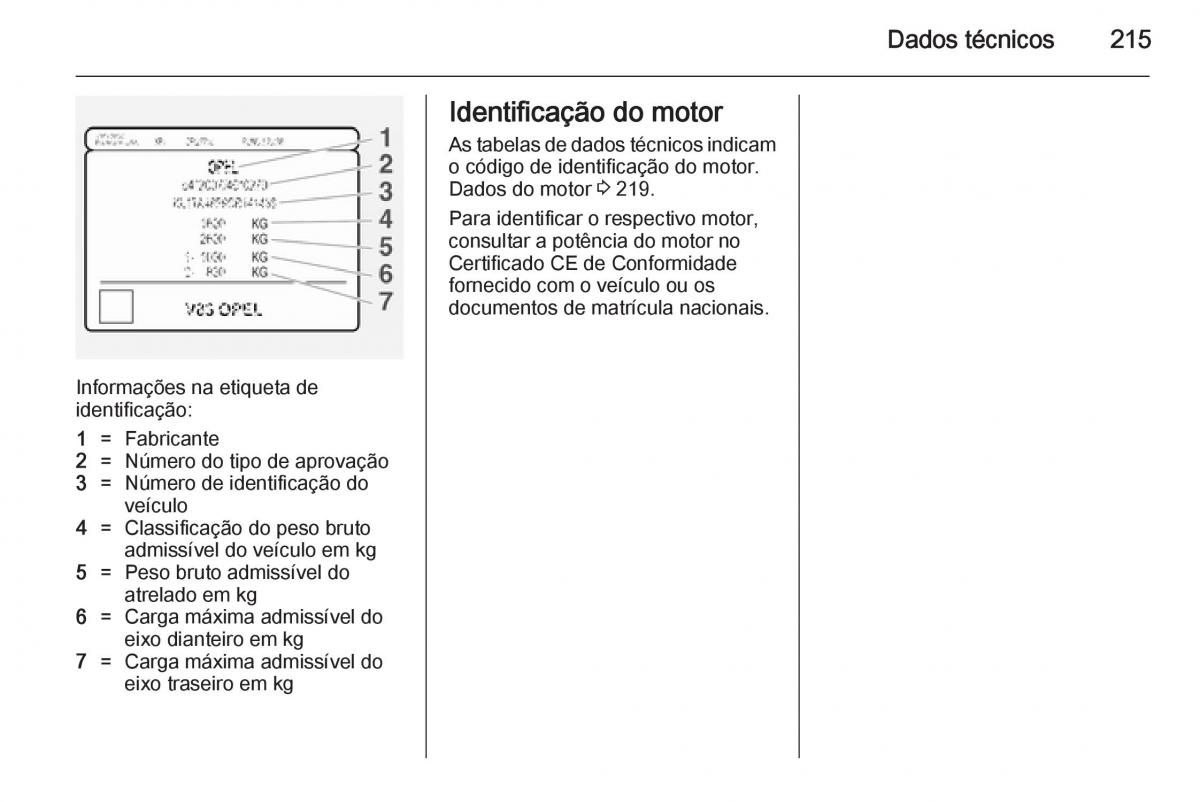 Opel Mokka manual del propietario / page 217