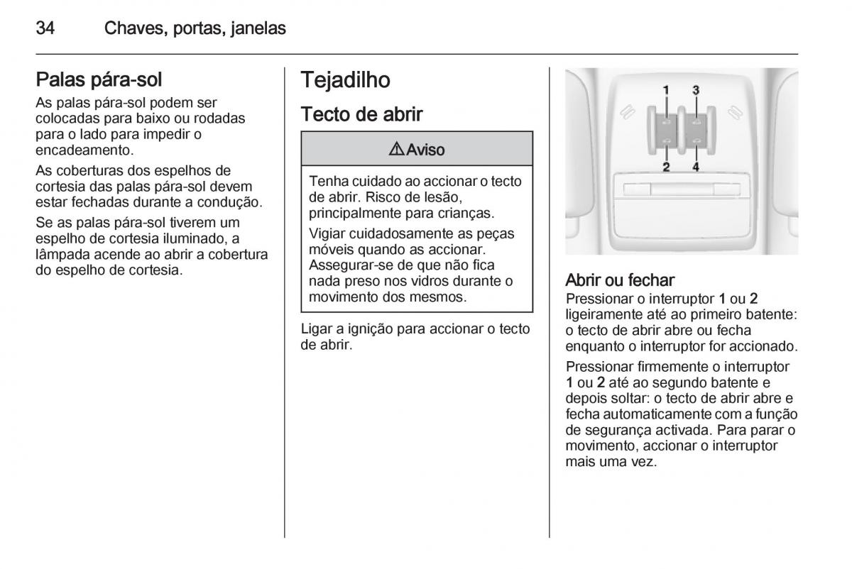 Opel Mokka manual del propietario / page 36