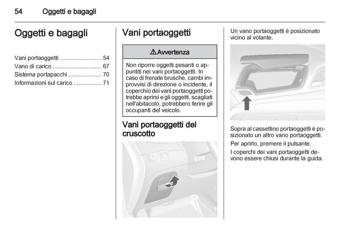 Opel Mokka manuale del proprietario / page 56