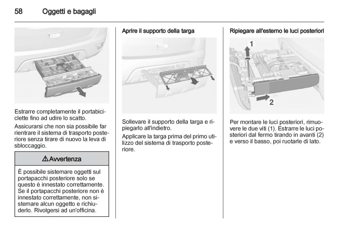 Opel Mokka manuale del proprietario / page 60