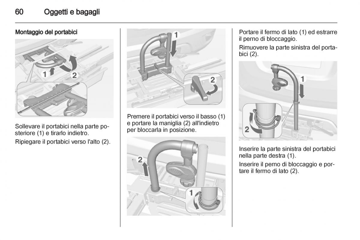 Opel Mokka manuale del proprietario / page 62