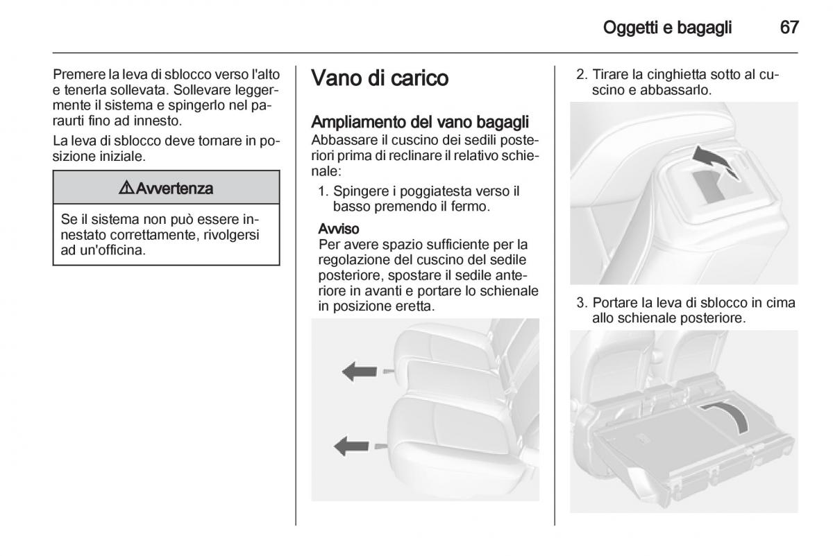 Opel Mokka manuale del proprietario / page 69