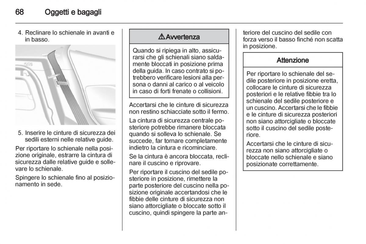 Opel Mokka manuale del proprietario / page 70