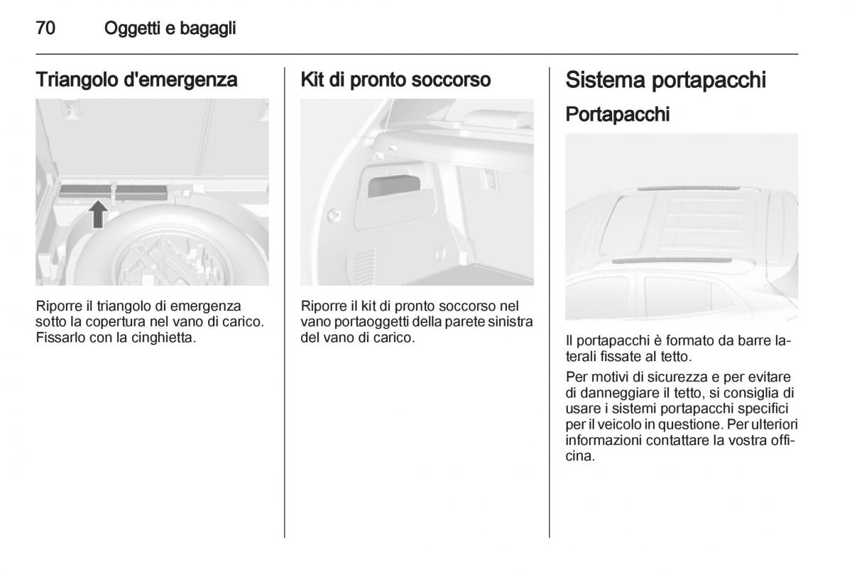 Opel Mokka manuale del proprietario / page 72