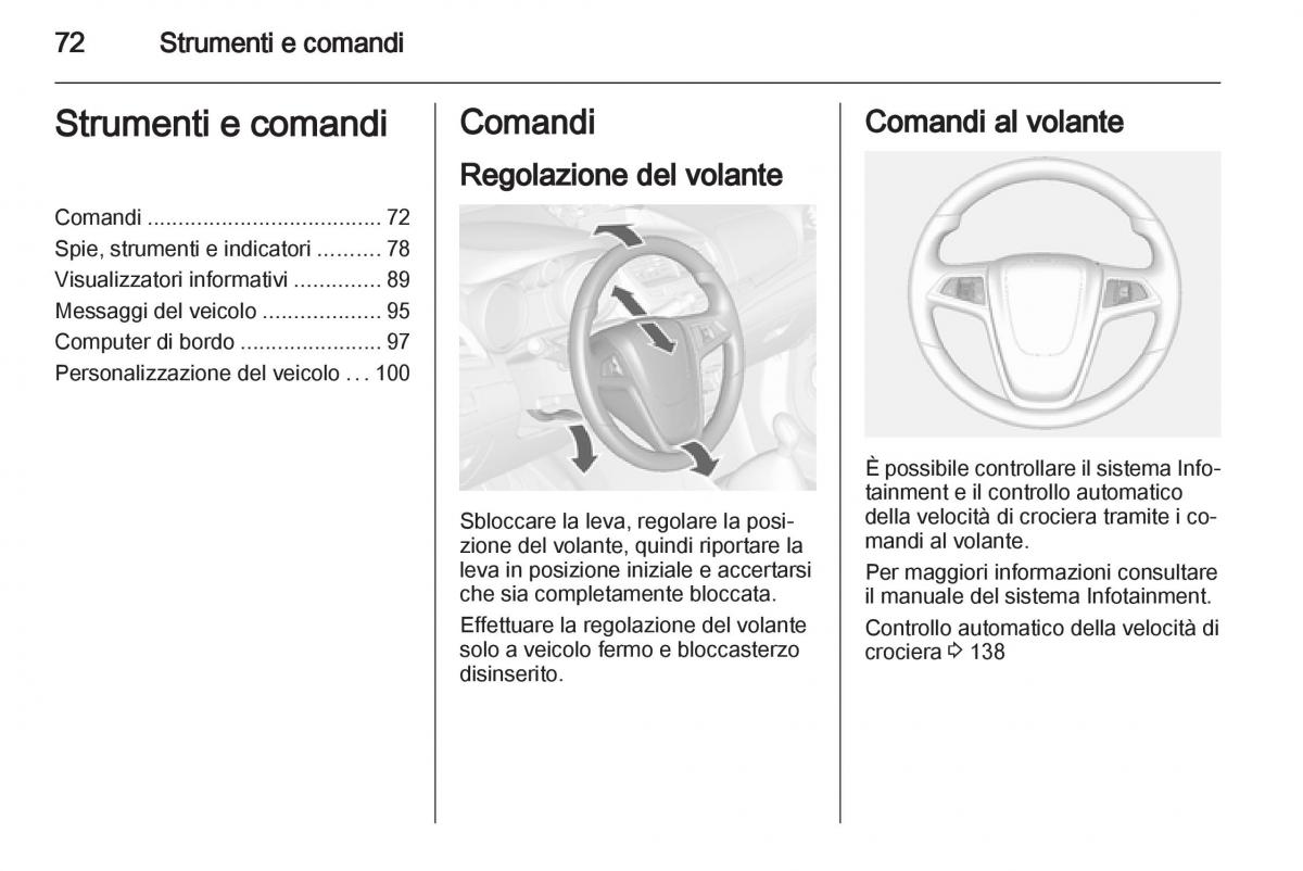 Opel Mokka manuale del proprietario / page 74