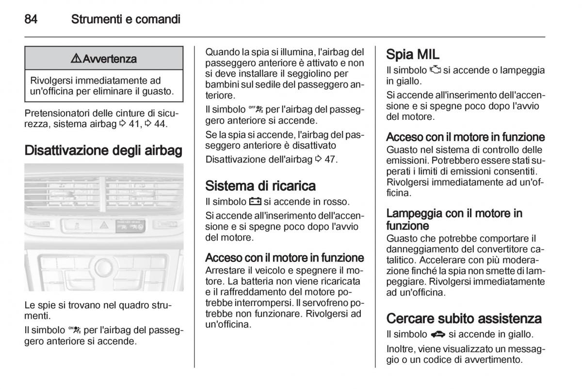 Opel Mokka manuale del proprietario / page 86