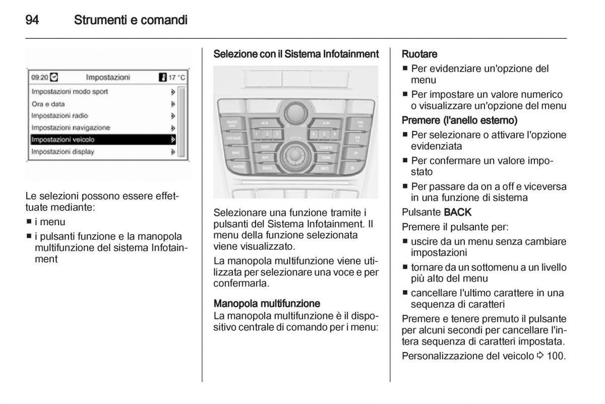 Opel Mokka manuale del proprietario / page 96